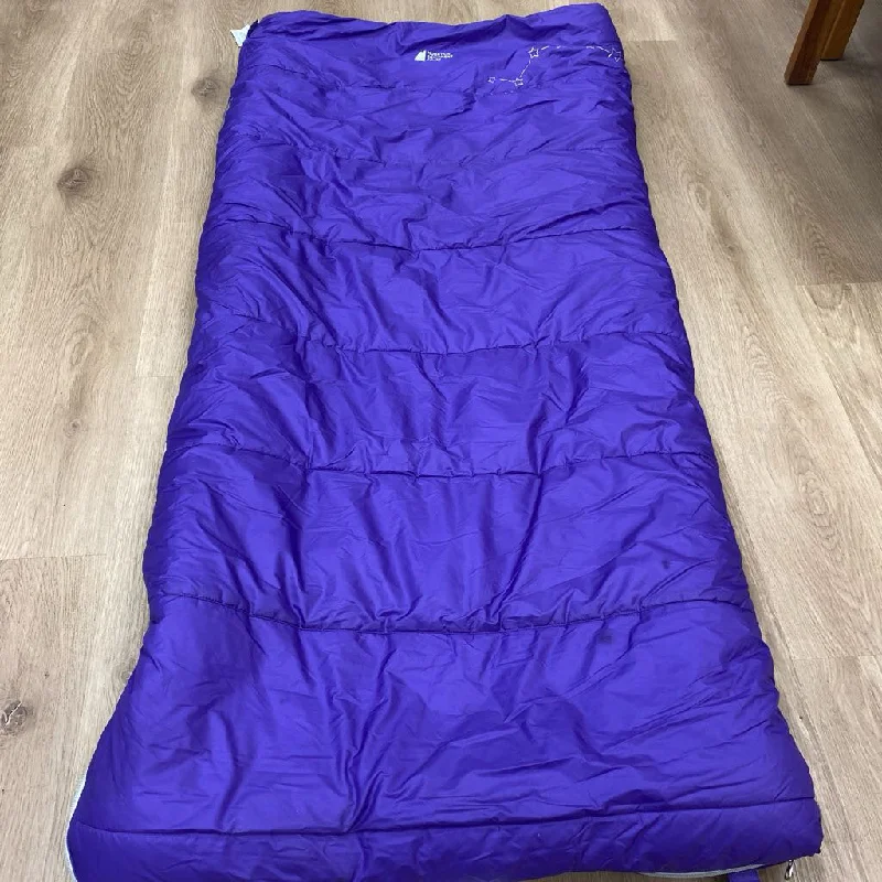 MEC - Kid's Little Dipper +5C Synthetic Sleeping Bag - MSRP $95: Purple / Grey-children-Regular