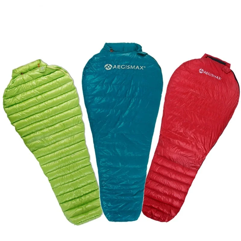 Ultra-Light Outdoor Camping Down Sleeping Bag Nylon Mummy Three Season Goose Down Sleeping Bag