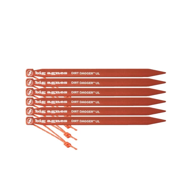 Dirt Dagger UL 6.75” Tent Stakes: Pack of 6