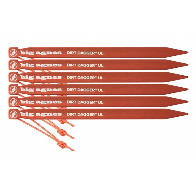 Dirt Dagger UL 6" Tent Stakes: Pack of 6