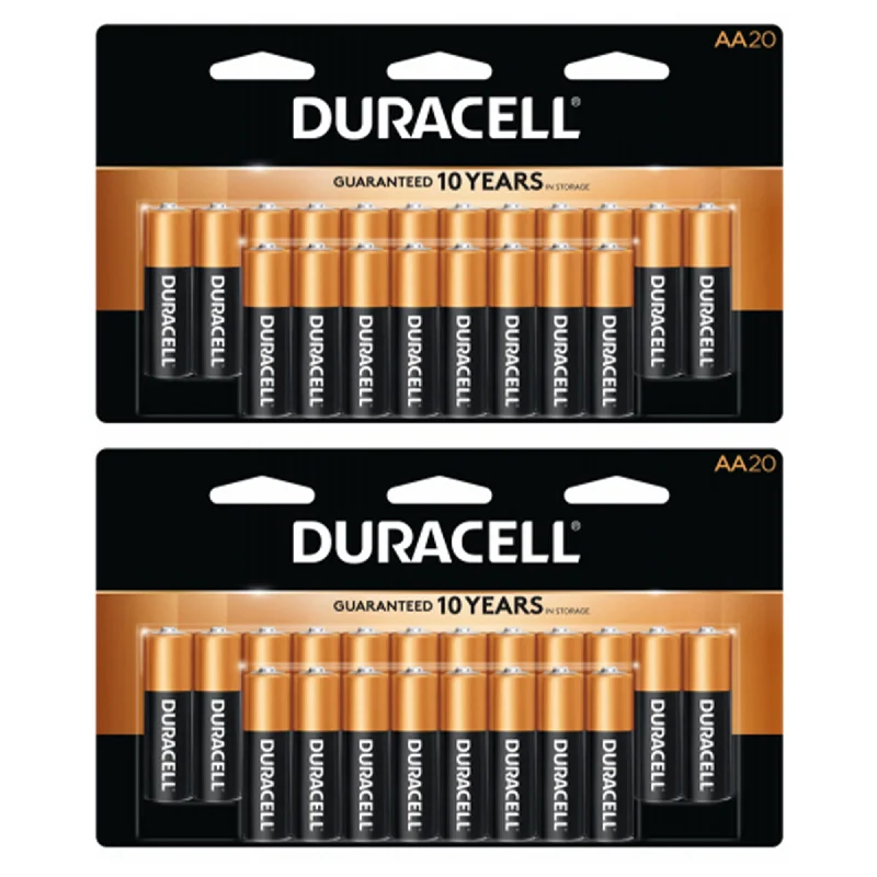 DURACELL Duralock AA 1.5 V Alkaline Batteries for Exclusive Power (2 x 20 Pack)