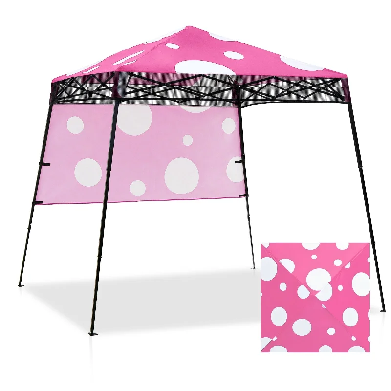 SHADE GRAPHIX 8x8 Day Tripper Pop Up Canopy Tent with Backpack (Pink Mushroom Top)