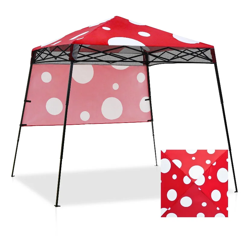 SHADE GRAPHIX 8x8 Day Tripper Pop Up Canopy Tent with Backpack (Red Mushroom Top)