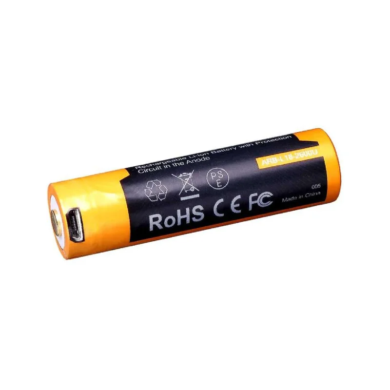 Fenix Battery 18650 - 2600mAh USB Rechargeable