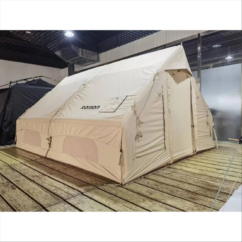 Inflatable Airpole Canvas Cabin Tent - 4m x 3m - sample