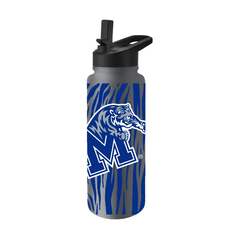 Memphis 34oz Tiger Stripe Charcoal Quencher Bottle