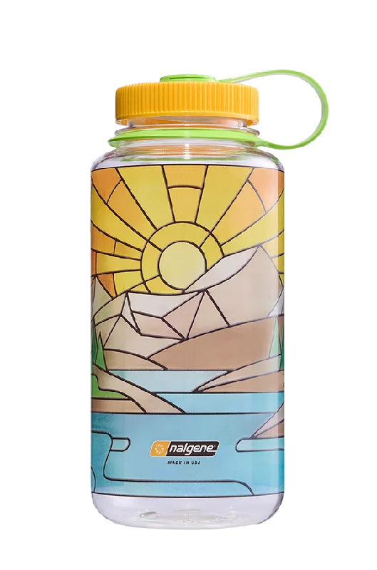 Nalgene 32oz Wide Mouth Bottle - Stained Glass Print