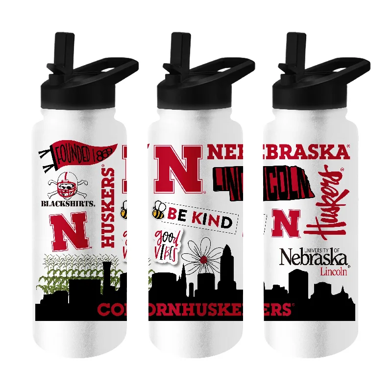 Nebraska 34oz Native Quencher Bottle