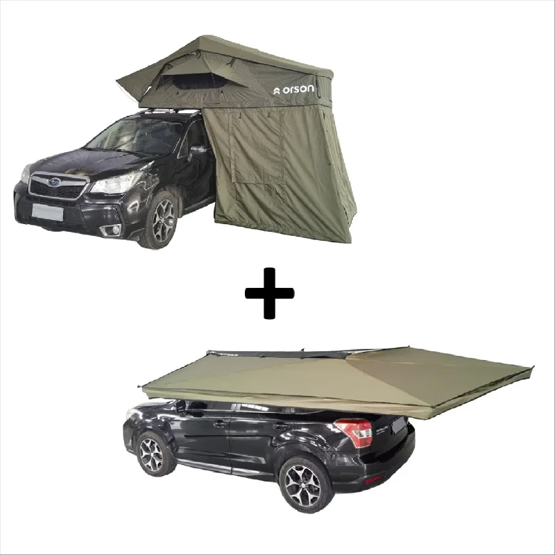 Orson K2 Soft Shell Roof Tent with Annex and K2 270 Awning Combo