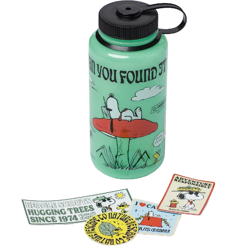 Peanuts x Parks Project Recycled Water Bottle and Sticker Pack