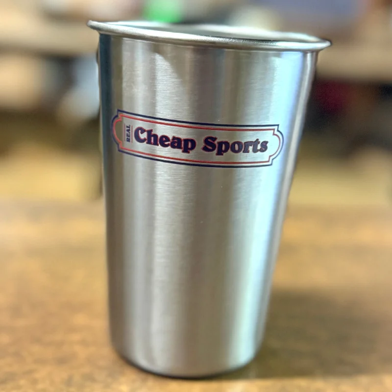 Real Cheap Sports Logo Pint