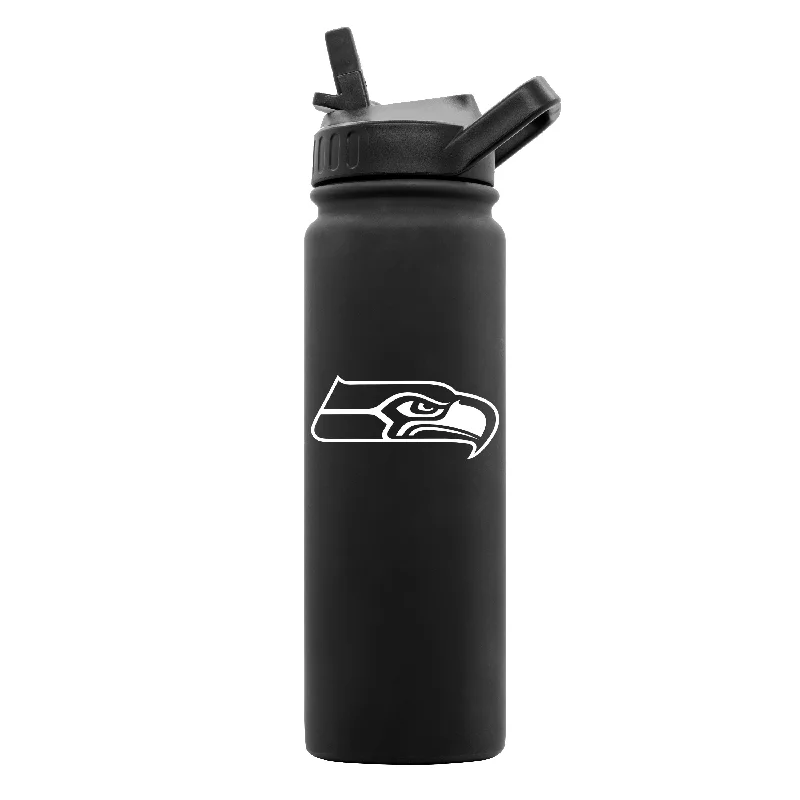 Seattle Seahawks 24oz Black Soft Touch Dbl Wall Btl