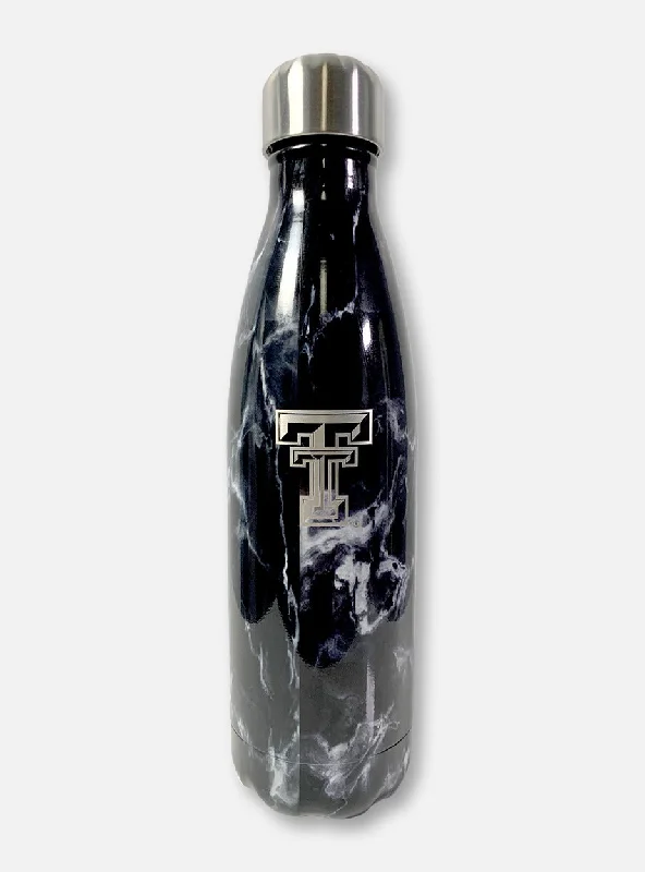 S'Well Texas Tech Red Raiders Double T Black Marble Vacuum-Sealed Travel Tumbler