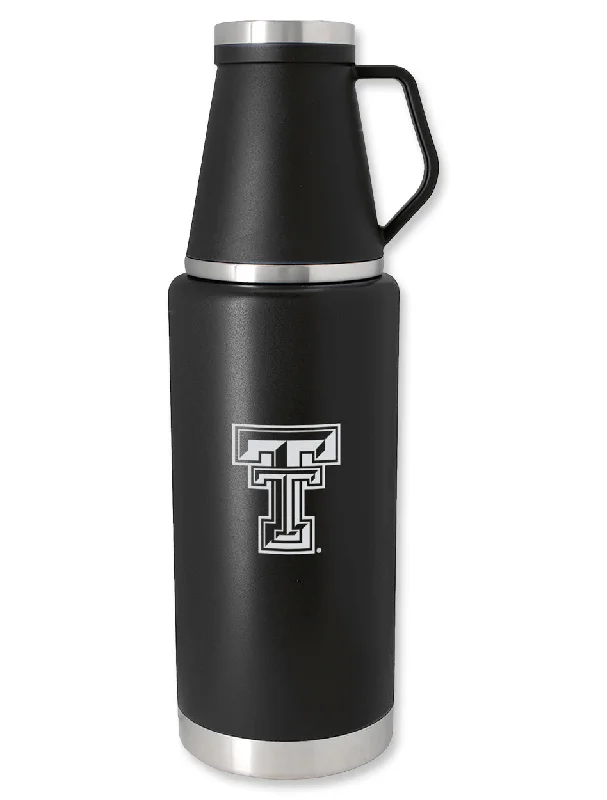 Texas Tech Double T 51 oz Double Walled Water Bottle with Serving Mug