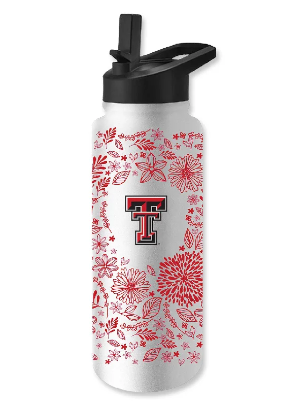 Texas Tech Red Raiders "Botanical" 34 oz Quencher Metal Water Bottle