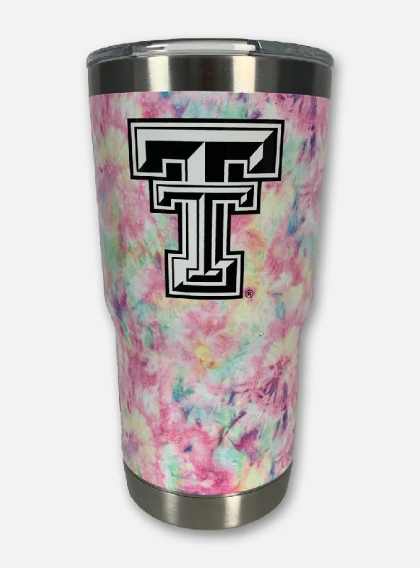 Texas Tech Red Raiders Double T Tie Dye Double Walled 20 oz Travel Tumbler