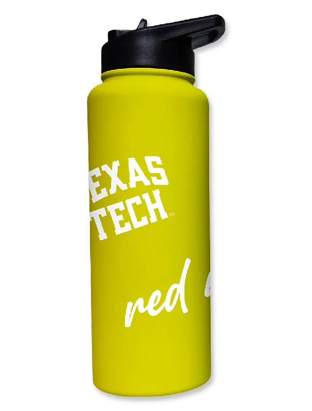 Texas Tech Red Raiders "Rad-Cru Design" 34 oz Quencher Metal Water Bottle