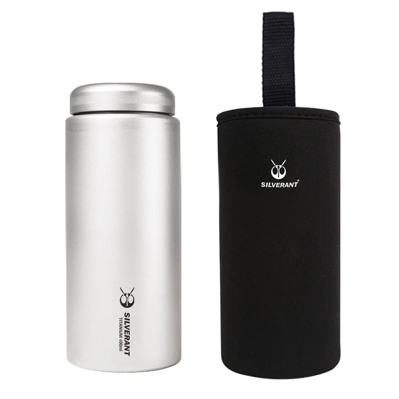 Titanium Water Bottle Wide Mouth Screw Top