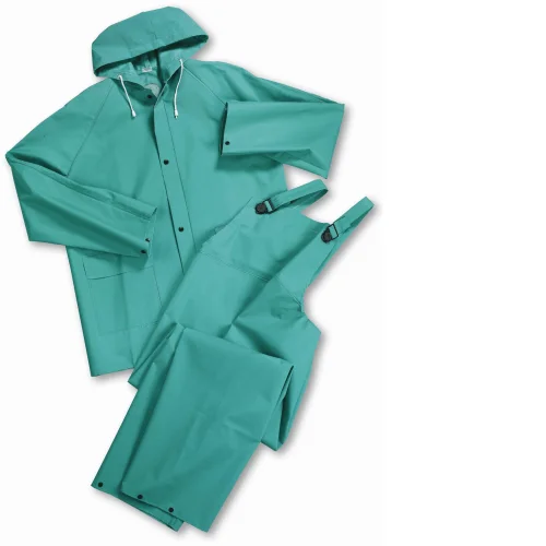 4045 Heavy Duty Green 40mm PVC/Polyester/PVC Rain Suit