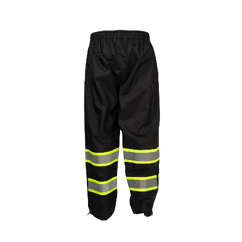 BKPP-LG Black/Lime Two Tone Waterproof Draw Strings Rain Pants