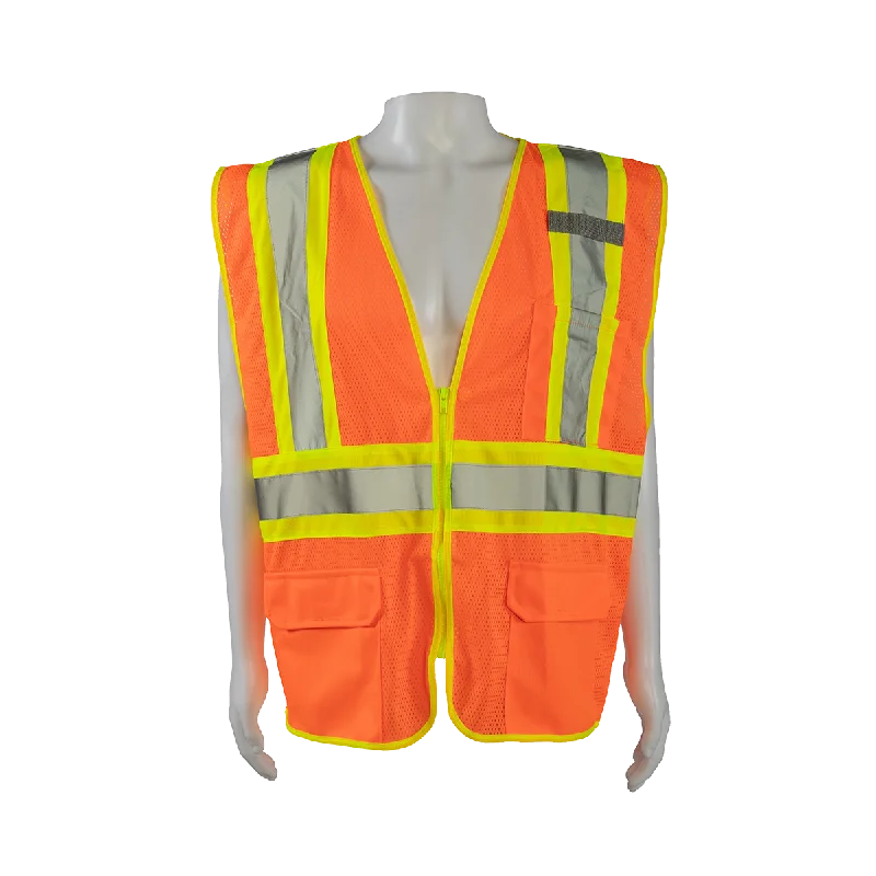 OVM2-CB1 ANSI Class II Orange Mesh Two Tone Dot Safety Vest