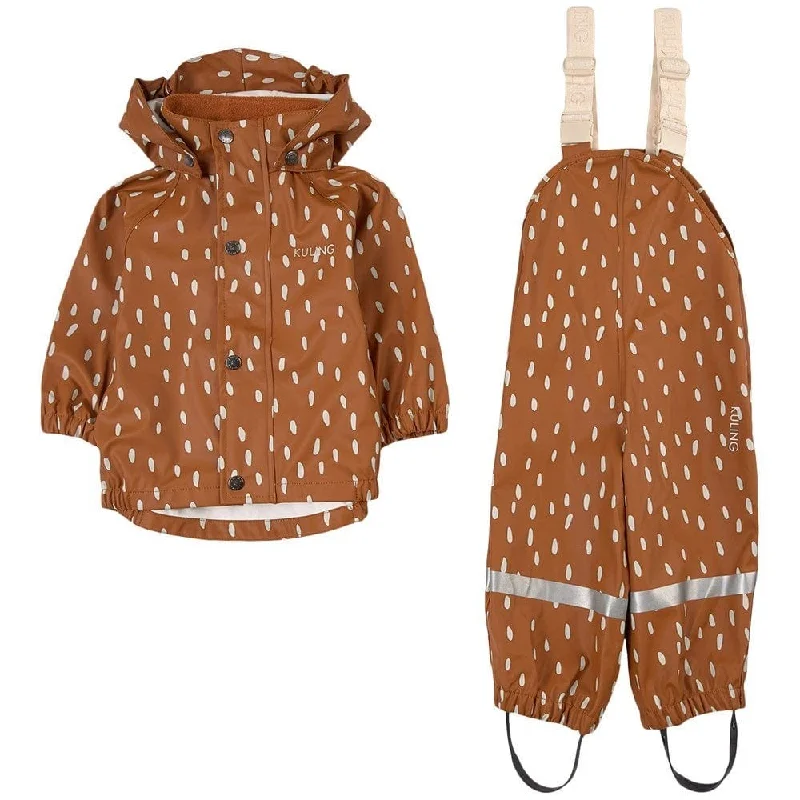 San Marino Recycled Rain Set: Brown Dots