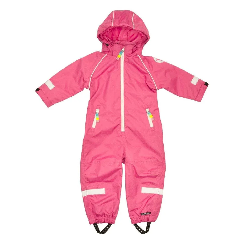 Shell Waterproof Breathable One Piece Overall Suit: Flamingo Pink