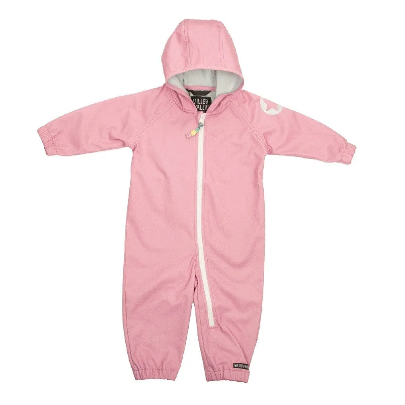 Softshell Waterproof Breathable One Piece Overall Suit: Fuchsia Pink