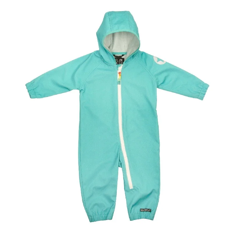 Softshell Waterproof Breathable One Piece Overall Suit: Wave Blue