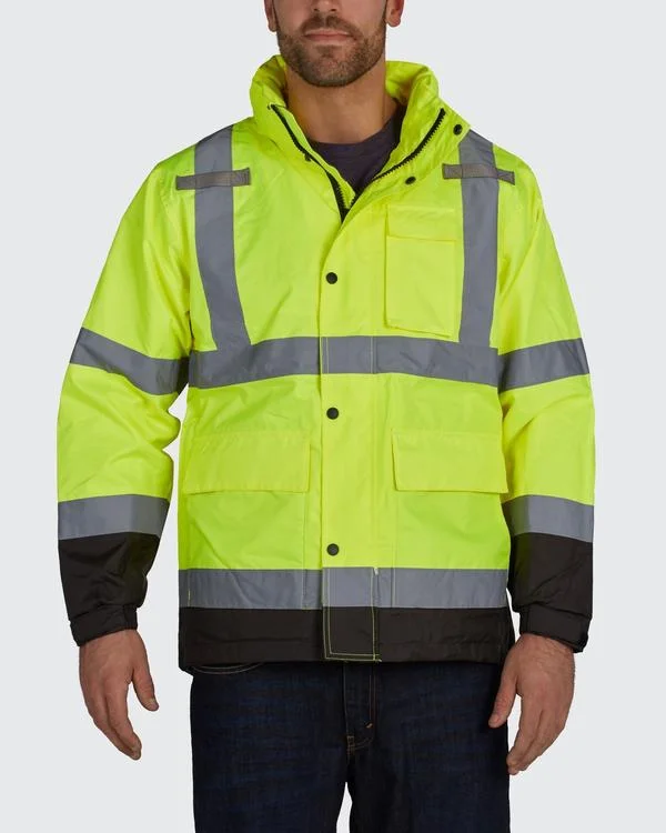 Utility Pro Hi-Vis Pro Grade Waterproof Rain Jacket with Teflon Fabric Protector UHVR642